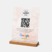 Google Bewertungen QR-Code-Tischschild Acrylschild (Winkel)