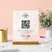 Google Bewertungen QR-Code-Tischschild Acrylschild (Hochzeit)