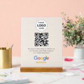 Google Bewertungen QR-Code-Tischschild Acrylschild (Hochzeit)
