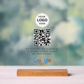 Google Bewertungen QR-Code-Tischschild Acrylschild (Neutral)