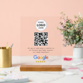 Google Bewertungen QR-Code-Tischschild Acrylschild (Hochzeit)