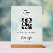 Google Bewertungen QR-Code-Tischschild Acrylschild (Neutral)