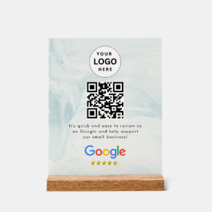 Google Bewertungen QR-Code-Tischschild Acrylschild