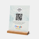 Google Bewertungen QR-Code-Tischschild Acrylschild (Winkel)