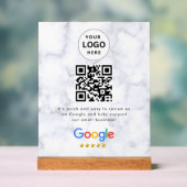 Google Bewertungen QR-Code-Tischschild Acrylschild (Neutral)
