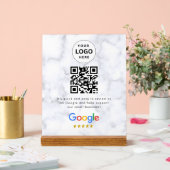 Google Bewertungen QR-Code-Tischschild Acrylschild (Hochzeit)