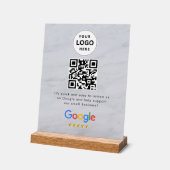 Google Bewertungen QR-Code-Tischschild Acrylschild (Winkel)