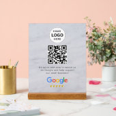Google Bewertungen QR-Code-Tischschild Acrylschild (Hochzeit)