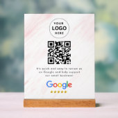 Google Bewertungen QR-Code-Tischschild Acrylschild (Neutral)