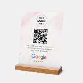 Google Bewertungen QR-Code-Tischschild Acrylschild (Winkel)