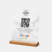 Google Bewertungen QR-Code-Tischschild Acrylschild (Winkel)