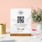 Google Bewertungen QR-Code-Tischschild Acrylschild (Hochzeit)
