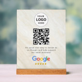 Google Bewertungen QR-Code-Tischschild Acrylschild (Neutral)