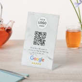 Google Bewertungen QR-Code-Tischschild Sockelschild (In SItu)