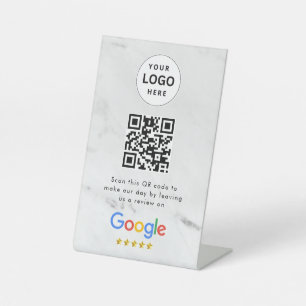 Google Bewertungen QR-Code-Tischschild Sockelschild