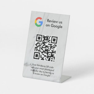 Google Bewertungen QR-Code-Tischschild Sockelschild