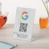 Google Bewertungen QR-Code-Tischschild Sockelschild (In SItu)