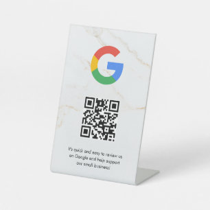 Google Bewertungen QR-Code-Tischschild Sockelschild