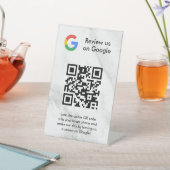 Google Bewertungen QR-Code-Tischschild Sockelschild (In SItu)