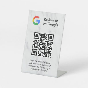 Google Bewertungen QR-Code-Tischschild Sockelschild