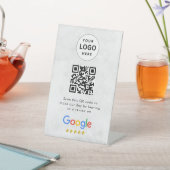 Google Bewertungen QR-Code-Tischschild Sockelschild (In SItu)
