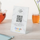 Google Bewertungen QR-Code-Tischschild Sockelschild (In SItu)