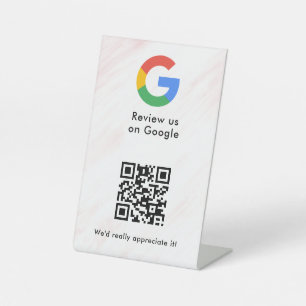 Google Bewertungen QR-Code-Tischschild Sockelschild