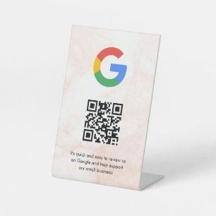 Google Bewertungen QR-Code-Tischschild Sockelschild