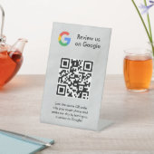 Google Bewertungen QR-Code-Tischschild Sockelschild (In SItu)