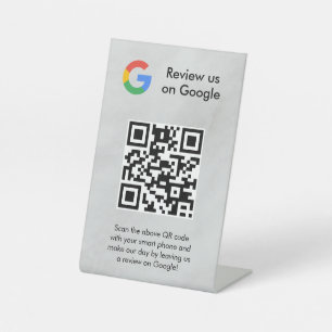 Google Bewertungen QR-Code-Tischschild Sockelschild
