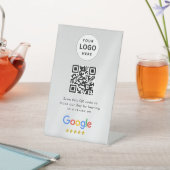Google Bewertungen QR-Code-Tischschild Sockelschild (In SItu)