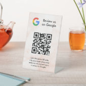 Google Bewertungen QR-Code-Tischschild Sockelschild (In SItu)