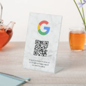 Google Bewertungen QR-Code-Tischschild Sockelschild (In SItu)