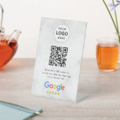 Google Bewertungen QR-Code-Tischschild Sockelschild (In SItu)