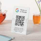 Google Bewertungen QR-Code-Tischschild Sockelschild (In SItu)