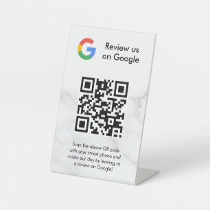 Google Bewertungen QR-Code-Tischschild Sockelschild