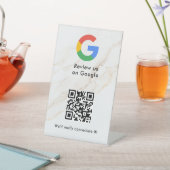 Google Bewertungen QR-Code-Tischschild Sockelschild (In SItu)