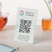 Google Bewertungen QR-Code-Tischschild Sockelschild (In SItu)