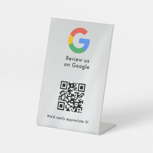 Google Bewertungen QR-Code-Tischschild Sockelschild