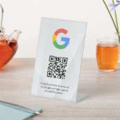 Google Bewertungen QR-Code-Tischschild Sockelschild (In SItu)