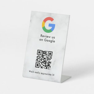 Google Bewertungen QR-Code-Tischschild Sockelschild