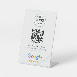 Google Bewertungen QR-Code-Tischschild Sockelschild