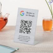 Google Bewertungen QR-Code-Tischschild Sockelschild (In SItu)