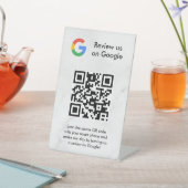Google Bewertungen QR-Code-Tischschild Sockelschild (In SItu)