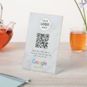 Google Bewertungen QR-Code-Tischschild Sockelschild (In SItu)