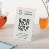 Google Bewertungen QR-Code-Tischschild Sockelschild (In SItu)