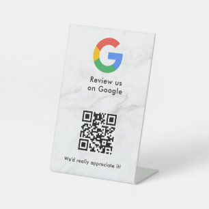 Google Bewertungen QR-Code-Tischschild Sockelschild