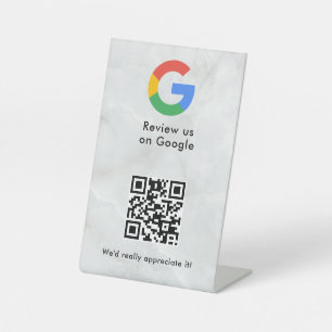Google Bewertungen QR-Code-Tischschild Sockelschild
