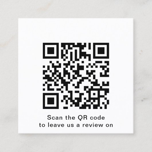 Google-Bewertungen | QR für Unternehmen Quadratische Visitenkarte (Vorderseite)