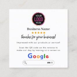 Google-Bewertungen | QR für Unternehmen Quadratische Visitenkarte